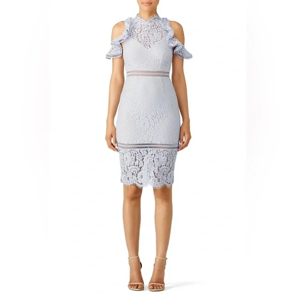 Keepsake Oblivion Lace Midi Dress - Pale Blue Keepsake Oblivion Lace Midi Dress - Pale Blue